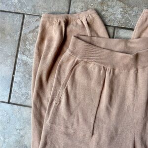Women's Tan Knit Joggers